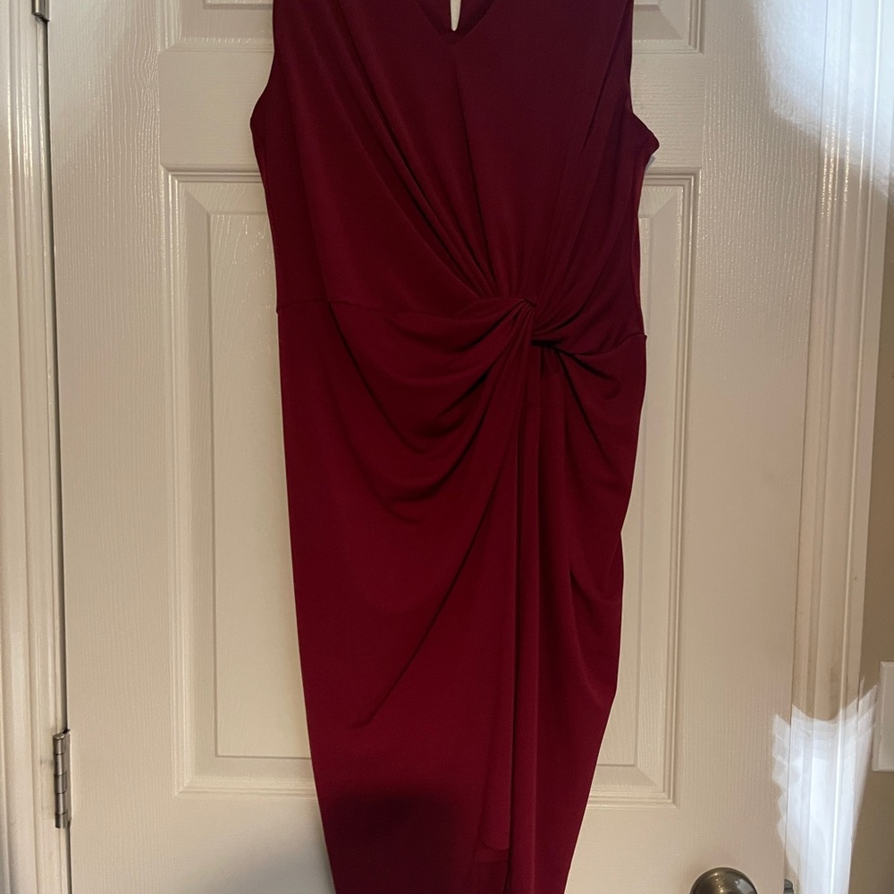 Bar III Deep Red Midi Dress